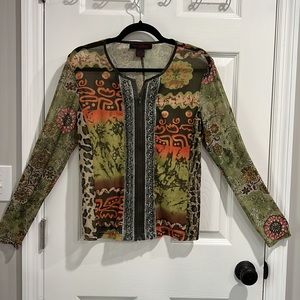 Printed Mesh Jacket